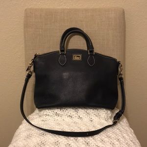 Dark Blue Dooney & Bourke Pebbled Leather Purse